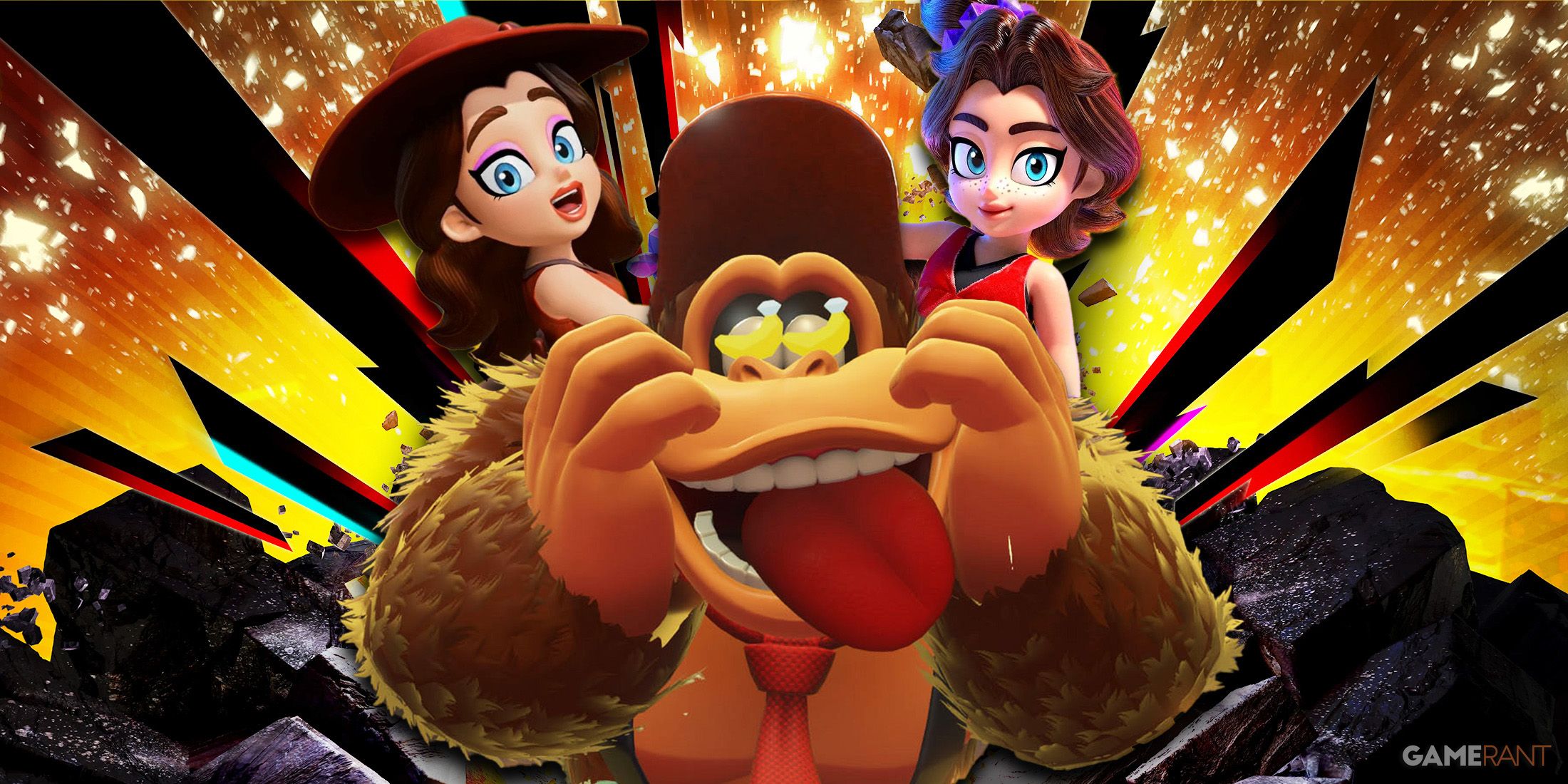 DONKEY KONG BANANZA COLLECTILIBLES DK Rapを聴き、衣装をカスタマイズできます