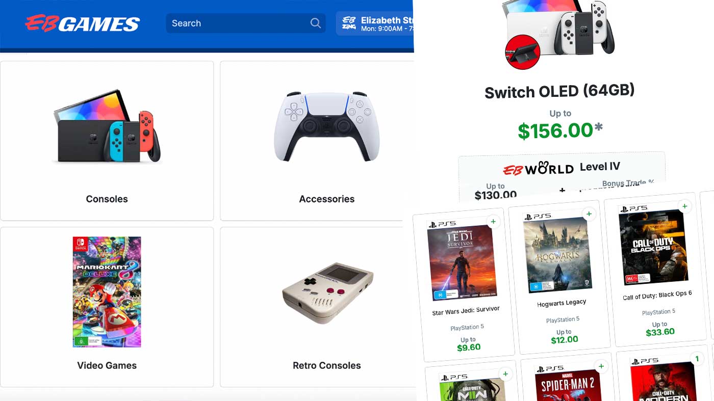 EBゲームのトレードイン価格は、コンソール、ゲーム、アクセサリーのためにオンラインで利用できるようになりました