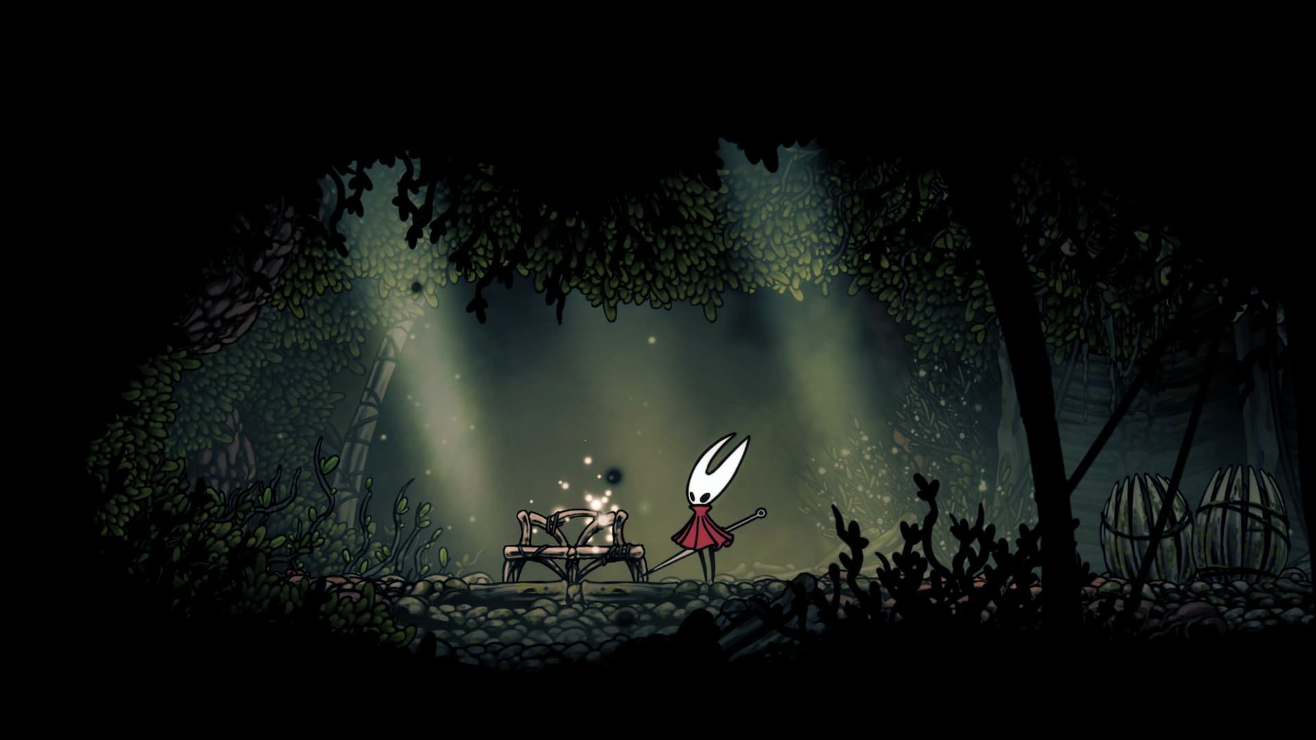 Hollow Knightでハンターの行進でベンチを使用する方法：Silksong