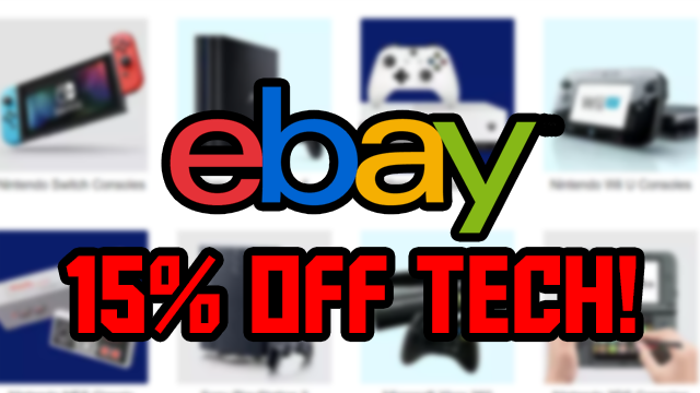 eBay UKセールは、すべての技術製品とゲーム製品の15%の割引を提供しています
