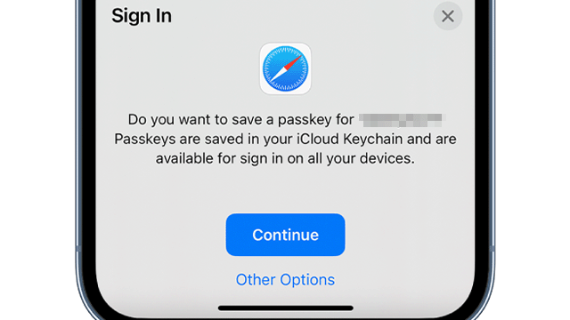 PassKeysはiOS 16でどのように機能しますか？